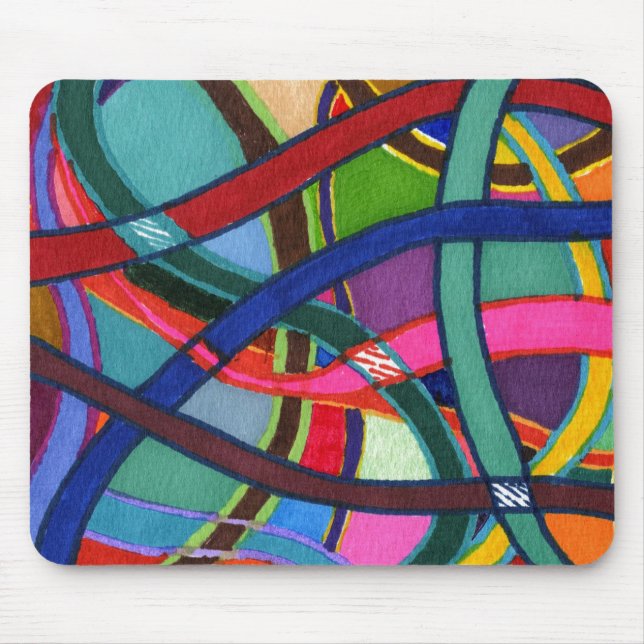 Mousepad Bloco de Manuais de Design Abstrato "Tecelagem com (Frente)