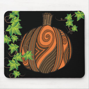 Mousepad Bloco de Mão-de-Obra Abstrato Pumpkin Único