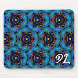 Mousepad Bloco de Mão de Simetria Colorida de Abstrato Únic