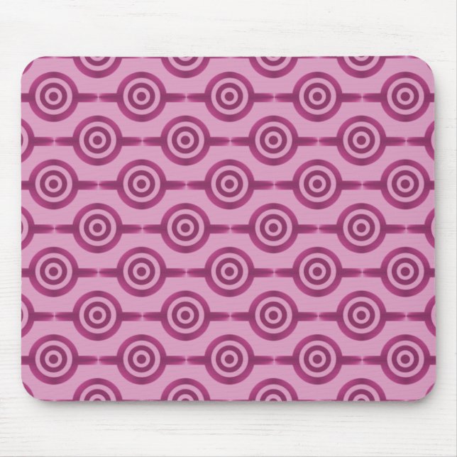 Mousepad Bloco de Mão dos Círculos de Tendência Magenta (Frente)