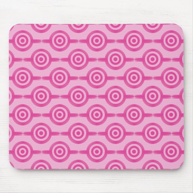 Mousepad Bloco de Mão dos Círculos de Tendência Rosa-Quente (Frente)
