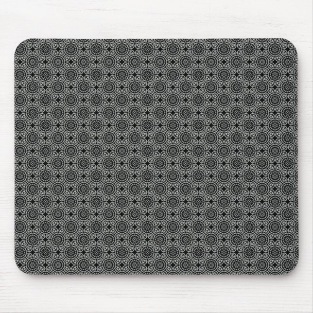 Mousepad Bloco de Mão dos Círculos Elegantes de Cinzas Escu (Frente)