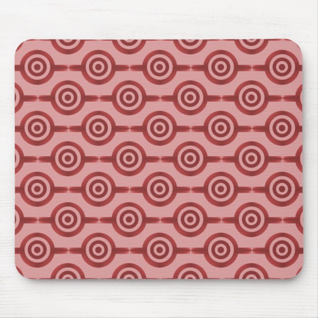 Mousepad Bloco de Mão dos Círculos Vermelho da Crimson (Frente)