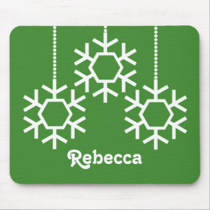 Mousepad Bloco de Mão Fresco Fresco de Neve, Verde Brilhant