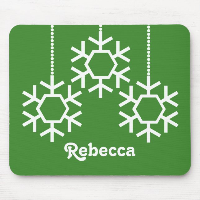 Mousepad Bloco de Mão Fresco Fresco de Neve, Verde Brilhant (Frente)