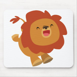 Mousepad Bloco de Mão-Leão de Cartoon Gamboling