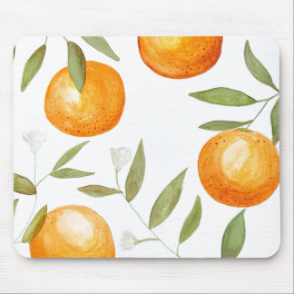 Mousepad Bloco de Módulos Laranja de Aquarela