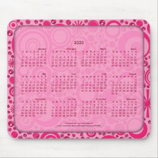 Mousepad Bloco De Mouse Calendário 2020, Arredondações 2 Ro