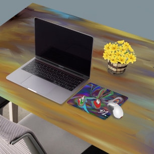 Mousepad Bloco de Mouse Líquido de Mármore Colorido com Abs