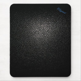Mousepad Bloco de notas básico elegante de couro preto