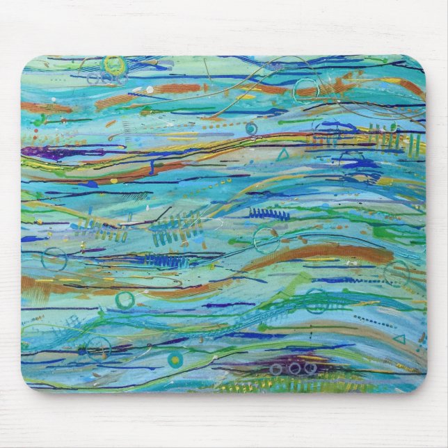 Mousepad Bloco de ondas de fazer (Frente)