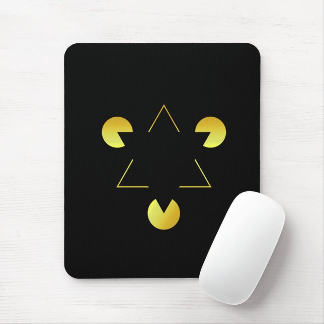 Mousepad Bloco de ouros com ilusão de estrelas (Com mouse)