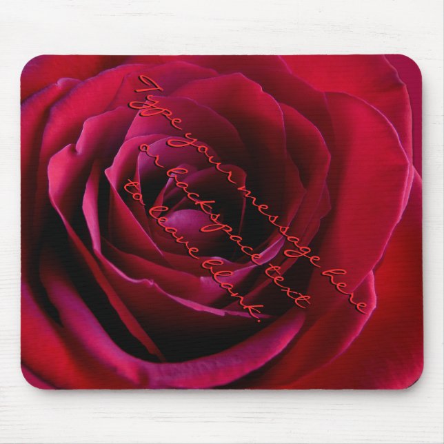 Mousepad Bloco de Rosa vermelha Personalizado do Bloco de r (Frente)