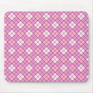 Mousepad Bloco de Xadrez rosa