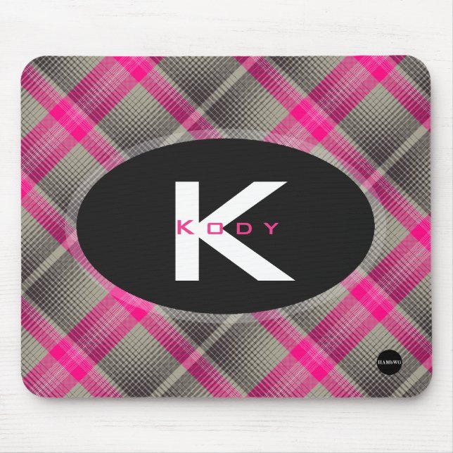 Mousepad Bloco de Xadrez rosa - HAMbyWG (Frente)