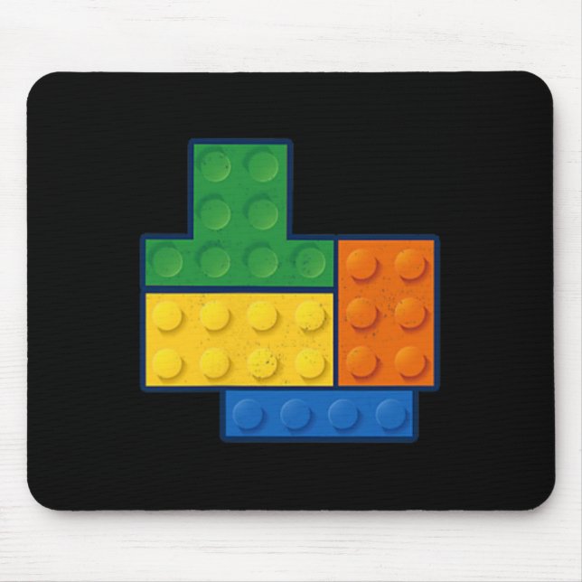 Mousepad Blocos de Construção Bolso Mestre Construtor Gamer (Frente)