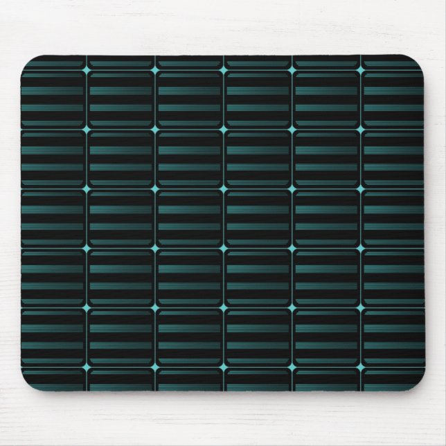 Mousepad Blocos Retro de Construção Blocos Mousepad, Teal (Frente)
