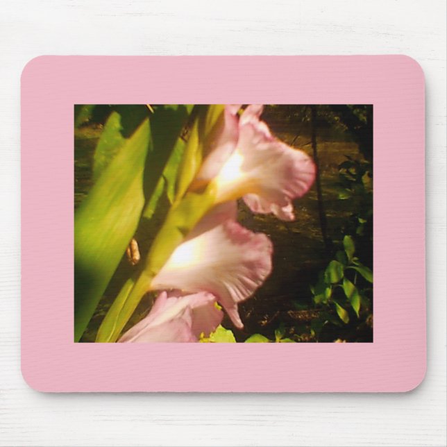 Mousepad Blogues de julho cor-de-rosa (Frente)