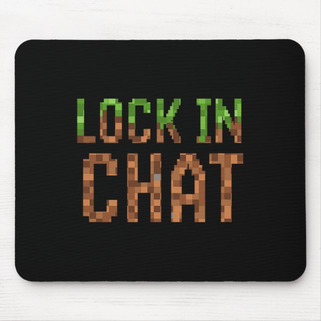 Mousepad Bloquear no bate-papo - Pixel Art de videogame ret (Frente)