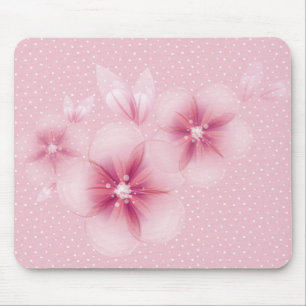 Mousepad Blossomas de Cereja Rosa em Pontos