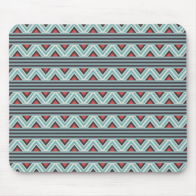 Mousepad Blue Aztec Stripes (Frente)