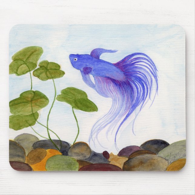 Mousepad Blue Betta Fish (Frente)