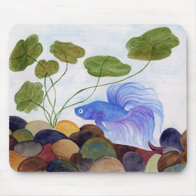 Mousepad Blue Betta Fish (Frente)