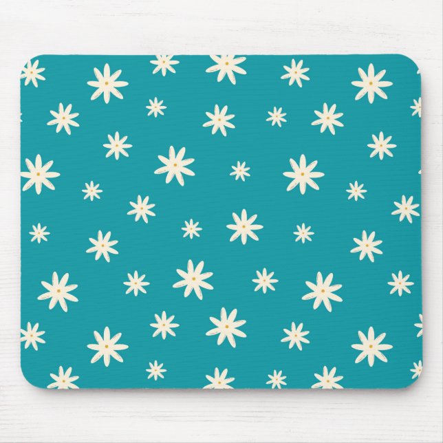 Mousepad Blue Boho Daisy (Frente)