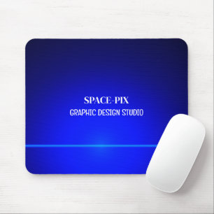 Mousepad Blue Bokeh Guilloché Design, Designer Gráfico