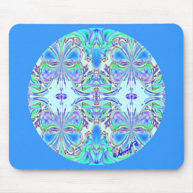 Mousepad "Blue Butterfly Mandala" (Frente)