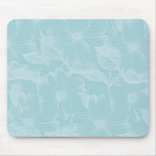 Mousepad Blue Dogwood Floral