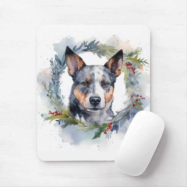 Mousepad Blue Heeler Fúria Natal Festiva (Com mouse)