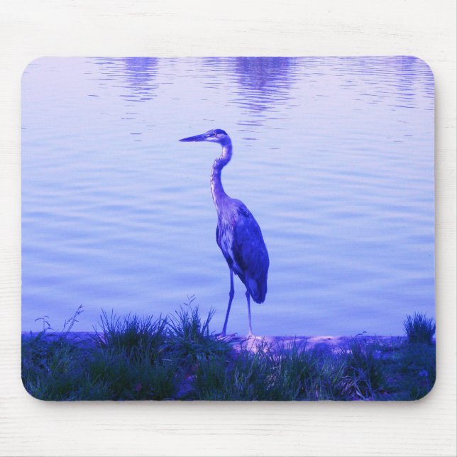 Mousepad Blue Heron Egret (Frente)