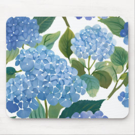Mousepad Blue Hydrangeas | Linda Floral Bush