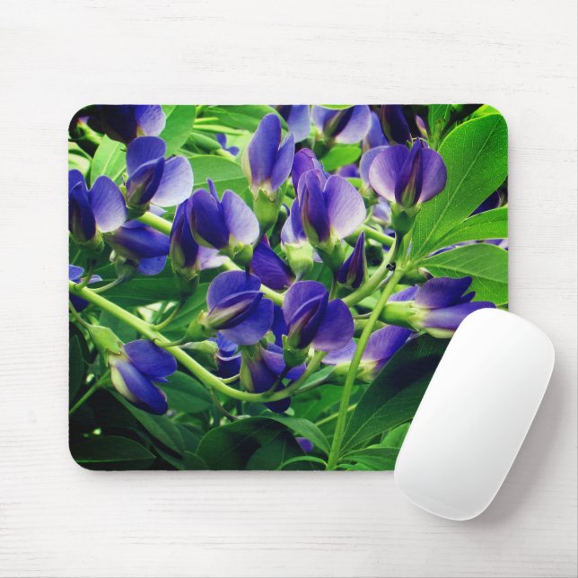 Mousepad Blue Indigo Floral | (Com mouse)