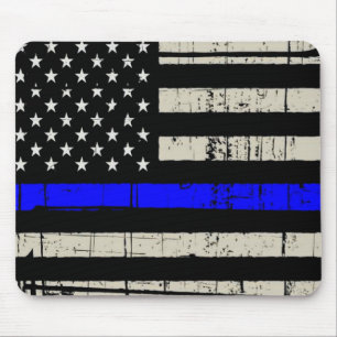 Mousepad Blue Line Flag Support American EUA