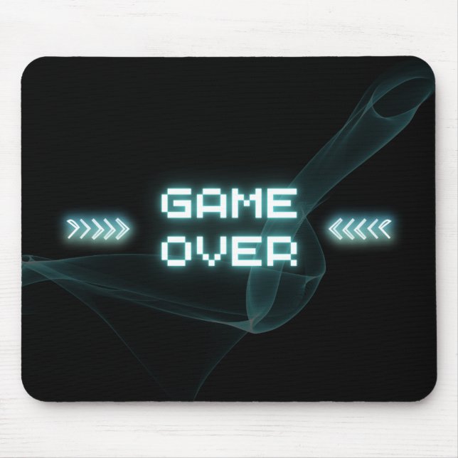 Mousepad Blue Neon Game Over (Frente)