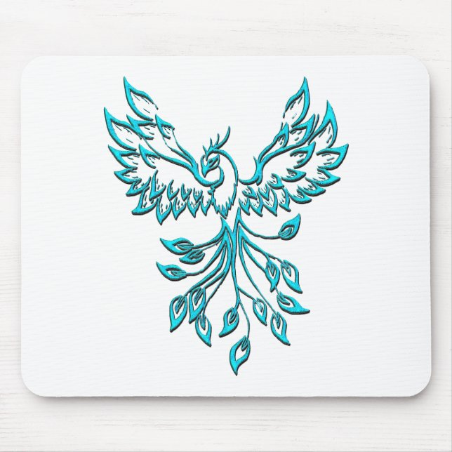 Mousepad Blue Phoenix nasce em branco (Frente)