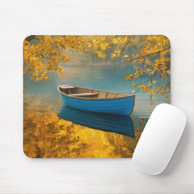Mousepad Blue Rowboat no Ouro Lake (Com mouse)