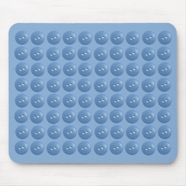 Mousepad Blue Sewing Buttons Blue Pattern (Frente)