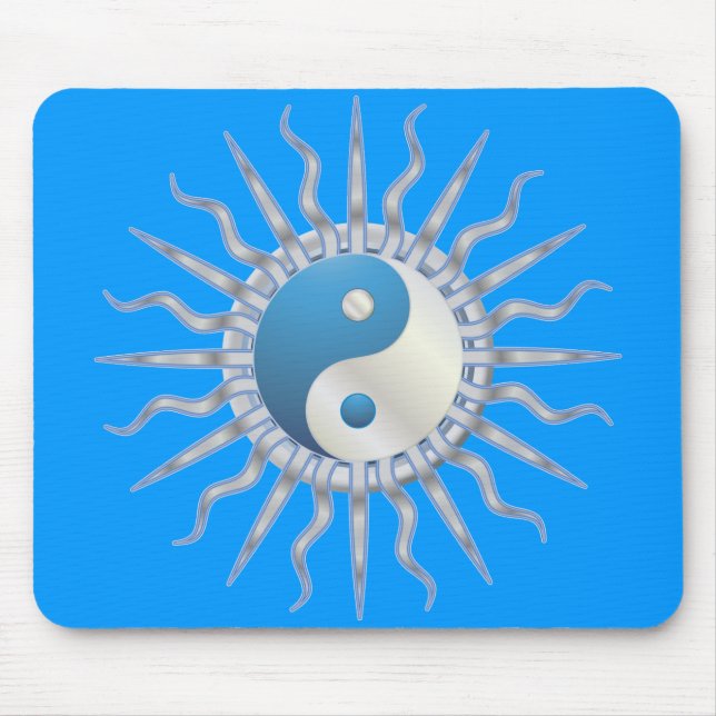 Mousepad Blue Starburst Yin Yang (Frente)