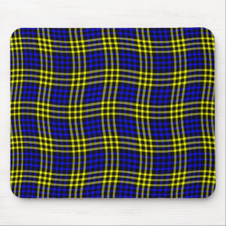 Mousepad Blue Yellow Plaid Checker Seamless Pattern