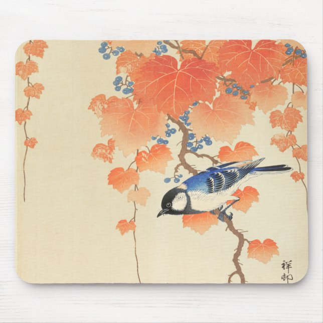 Mousepad Bluebird em árvore Paulownia (Frente)