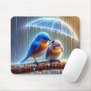 Mousepad Bluebird Sob Um Guarda-Chuva