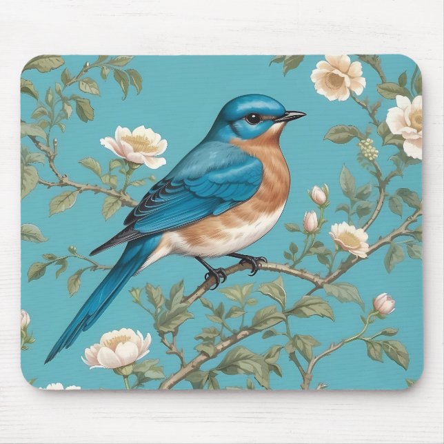 Mousepad Bluebird William Morris Inspirou Turquois (Frente)
