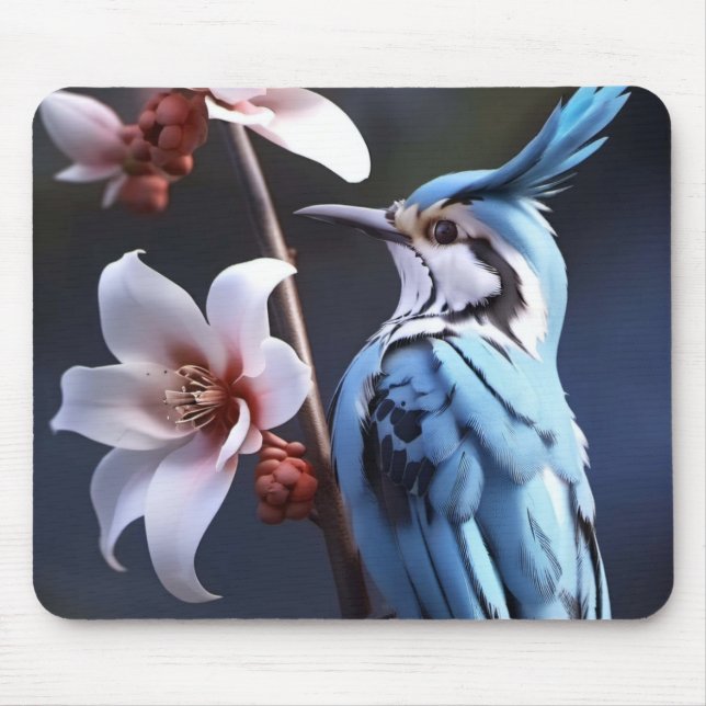 Mousepad Bluejay e Flores (Frente)