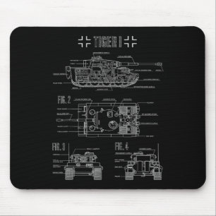 Mousepad Bluepr de Engenharia do Tanque I do Tanque do Tanq