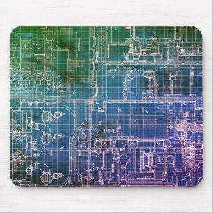 Mousepad Blueprint do Engenheiro de tecnologia