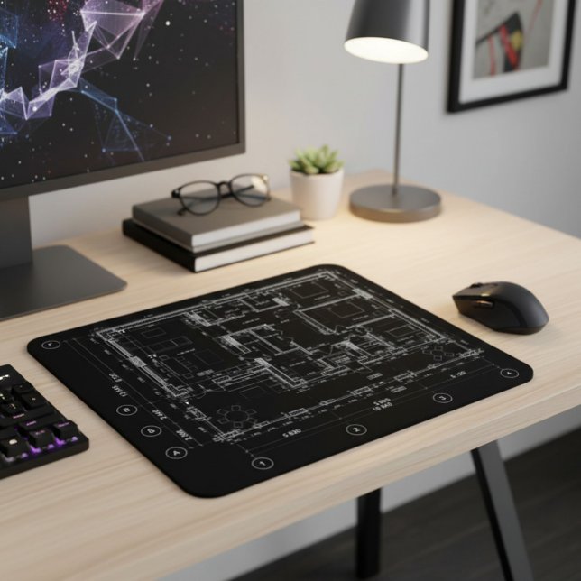 Mousepad Blueprint Estiloso e Funcional (Criador carregado)