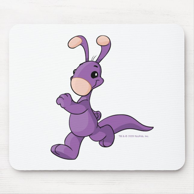 Mousepad Blumaroo roxo de marcha (Frente)